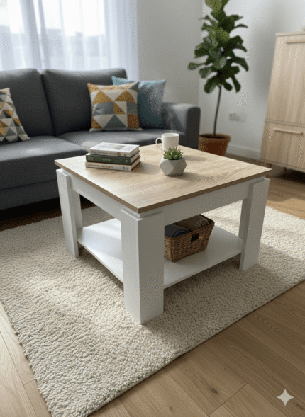 Table Basse Design 60 x 60cm – Style Scandinave Moderne